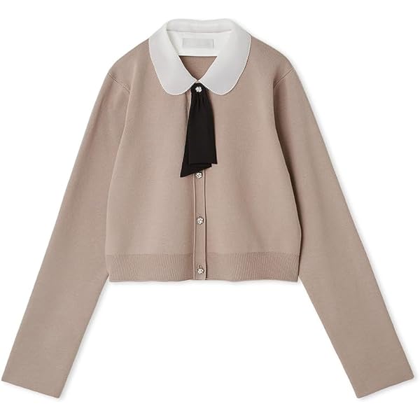 CELFORD リボンモチーフケーブルニットプルオーバー アイボリー リボン